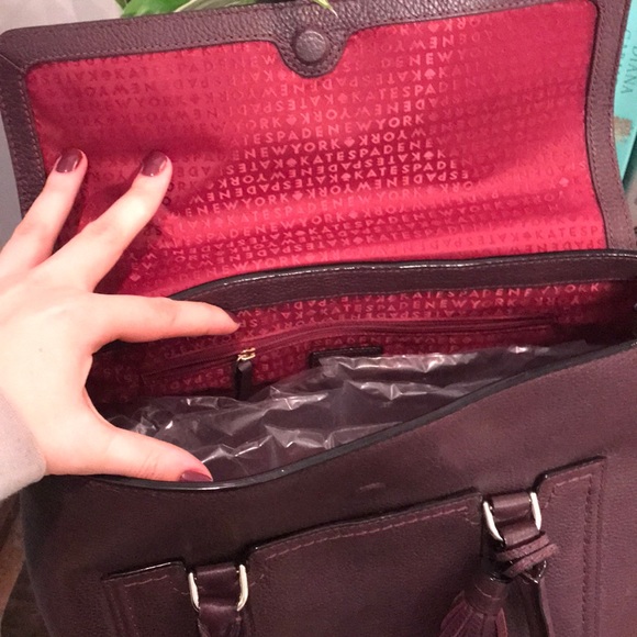 🌿ALL MUST GO🌿 Eggplant Kate Spade purse - Picture 3 of 8